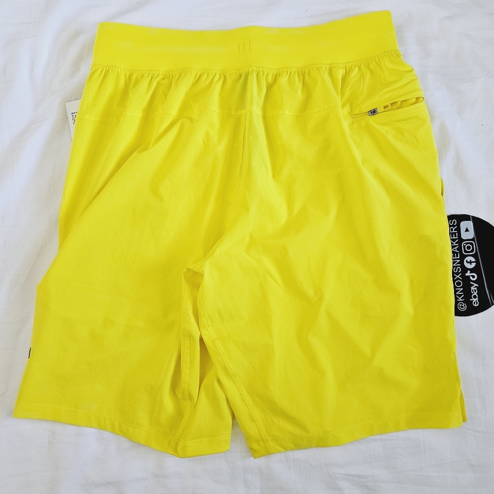 Lululemon THE Short Linerless 9” Sonic Yellow SNCY Men's Size Small - Picture 3 of 5